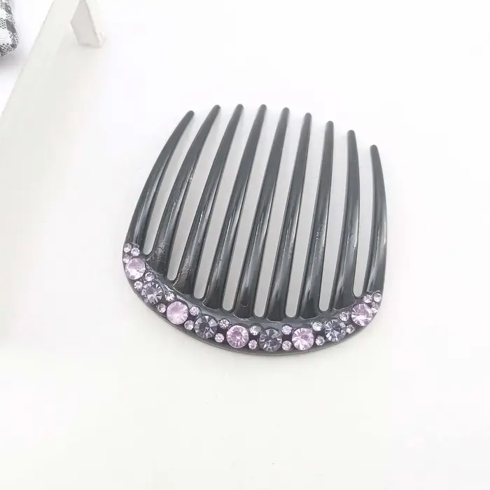Peigne à cheveux en strass à 9 dents