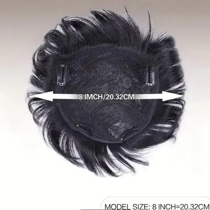 Pince à cheveux synthétique à fausse frange, Extensions de frange soignée, couverture naturelle Invi