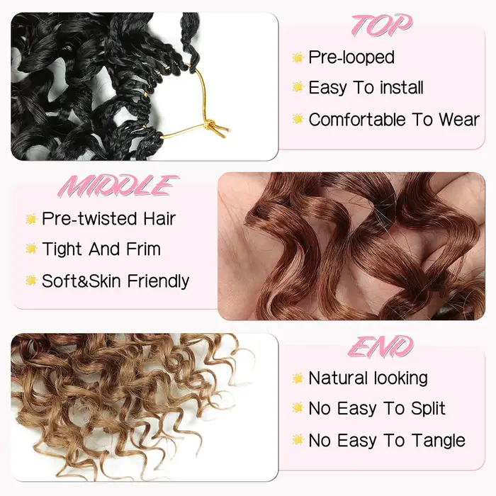 Extensions de cheveux au crochet Gogo Curl