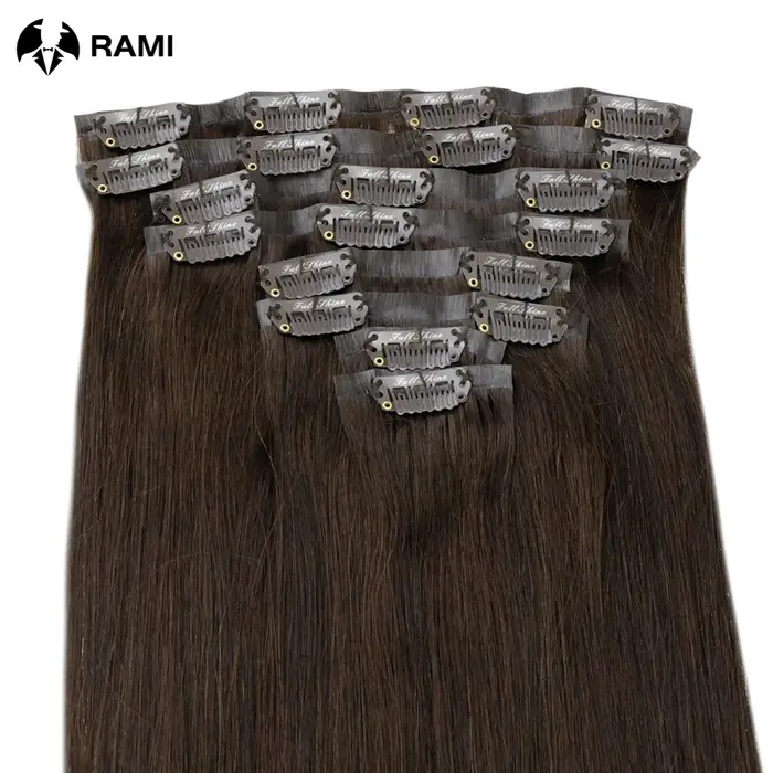 Extensions de cheveux sans couture pour femmes 7 pièces pince en polyuréthane dans
