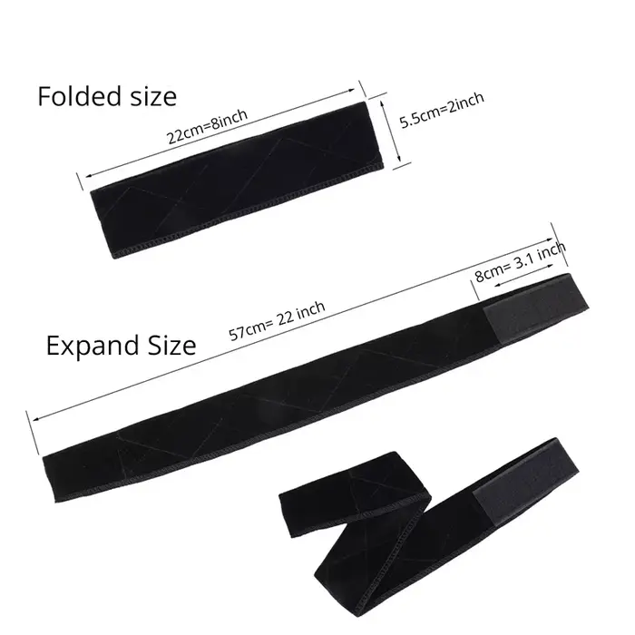 5.5cm de largeur anti-dérapant perruque Grip bandeau doux velours bandeau pour perruque Fastern régl