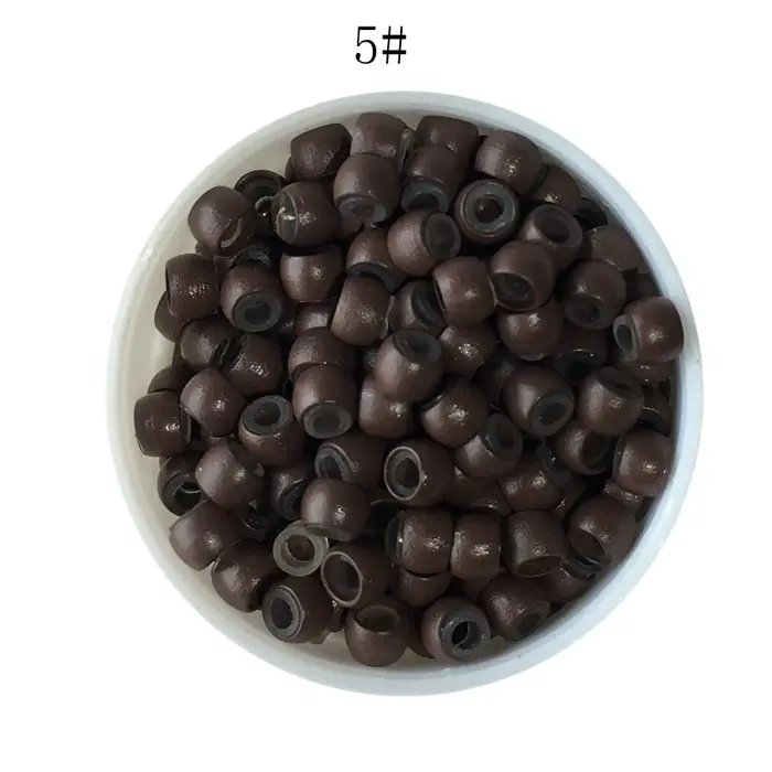3000 pièces/lot, anneaux nano en silicone noir de 2