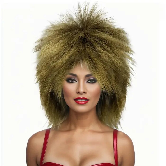 HAIRJOY – perruque synthétique bouclée pour femmes, perruque mulet des années 70 et 80, perruque à b
