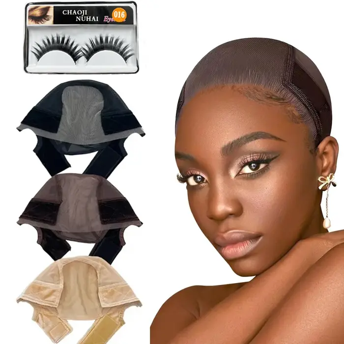 Bonnet de perruque antidérapant pour femmes et faux cils, bonnet de poignée de perruque avant en dentelle HD avec bande réglable |   Respirant et sans colle