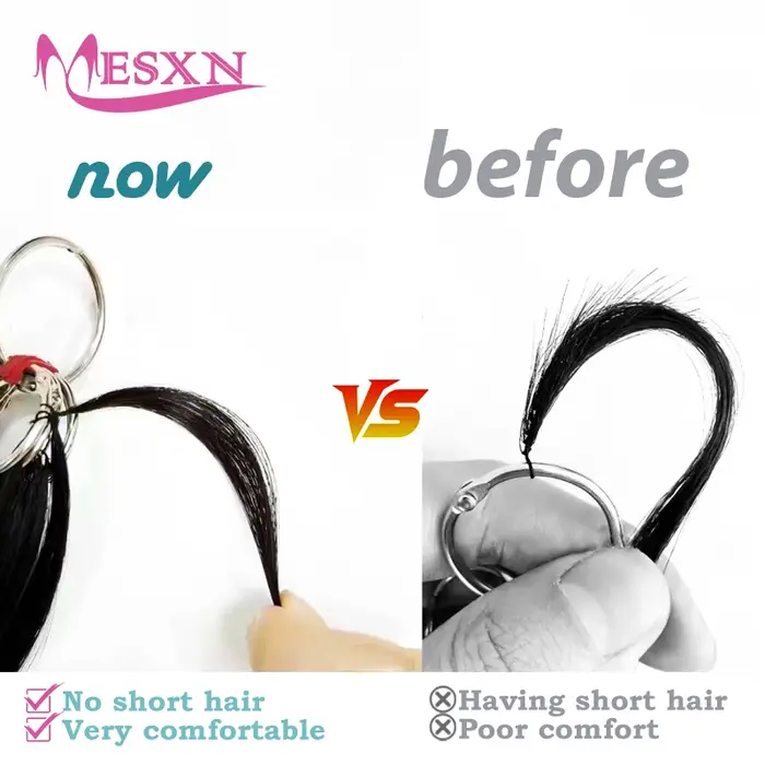 MESXN Third Feather Nouvelles Extensions de Cheveux Naturels Lisses