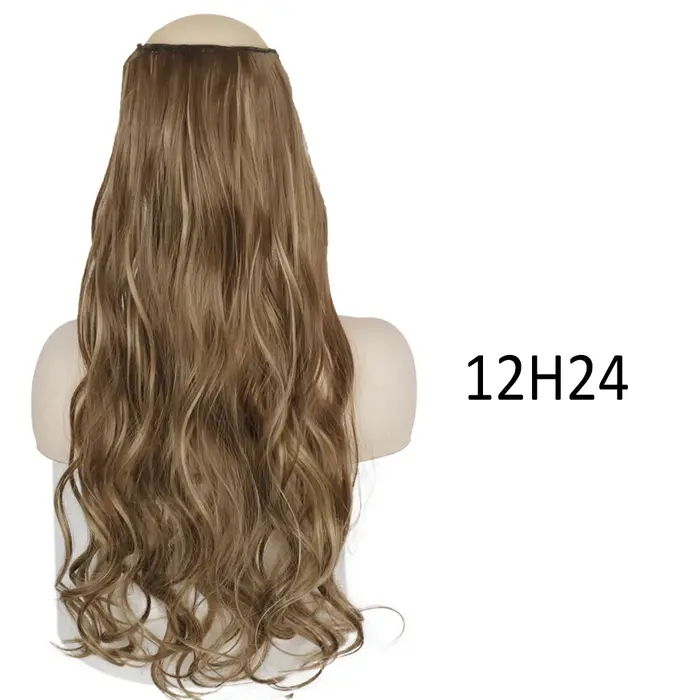 Extensions de cheveux synthétiques longues droites pour femmes