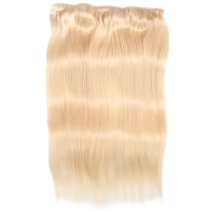 Clip en une seule pièce Extensions de cheveux humains droites 10 pouces avec 5 clips dans l'extension