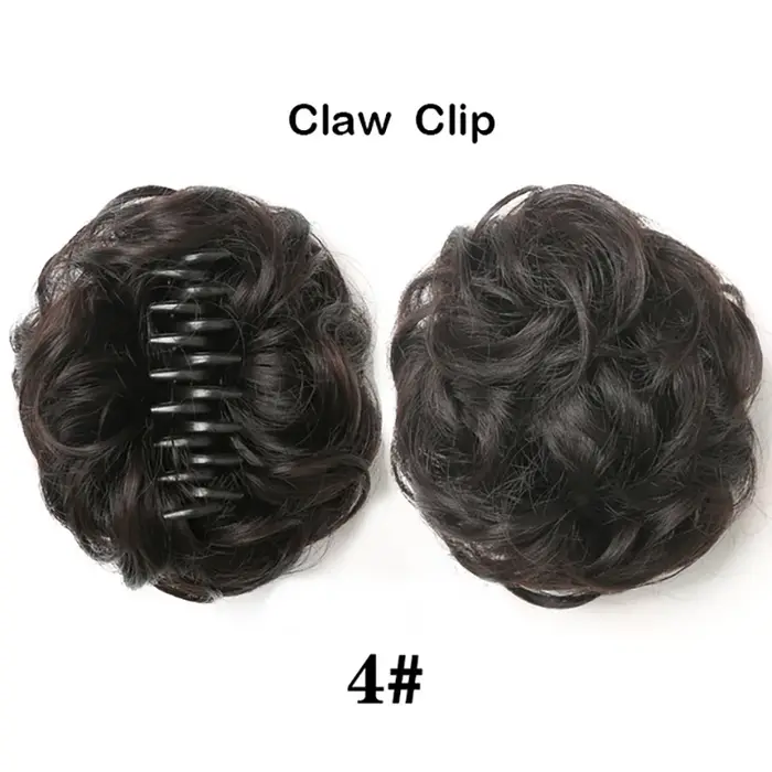 Sunslymei cheveux synthétiques Chignon pince à saisir Chignon postiche bouclés désordre queue de che