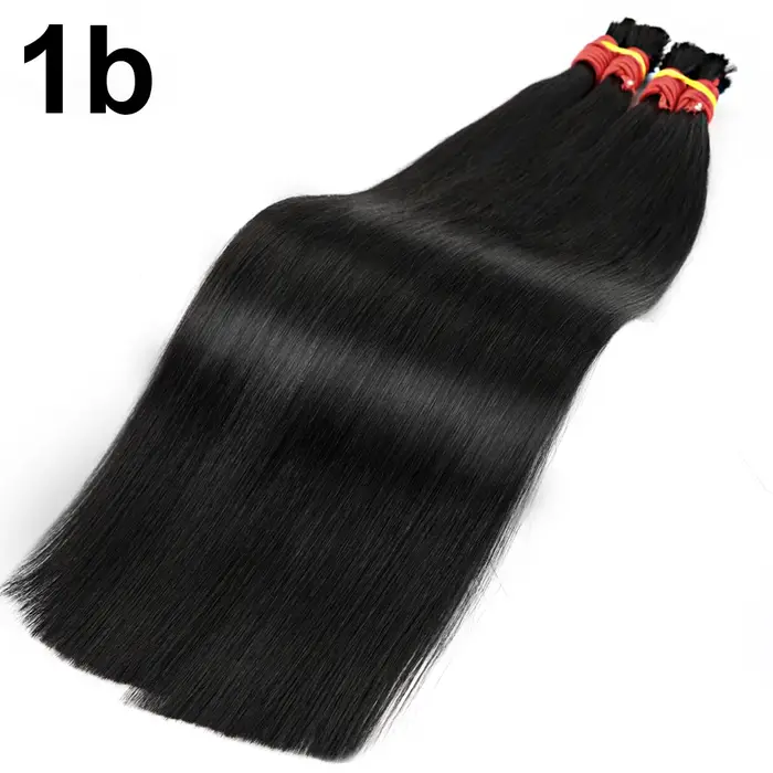 Mèches de cheveux humains lisses blonds 100% Extension de cheveux humains naturels sans trame paquet
