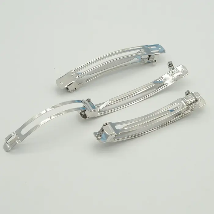 Barrettes françaises en métal argenté