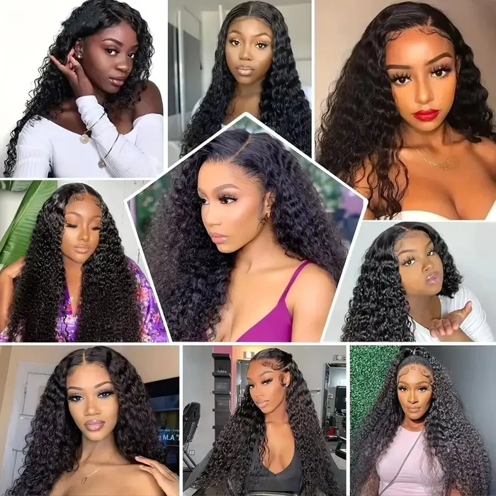 Cheveux mongols bouclés crépus de 8 à 30 pouces