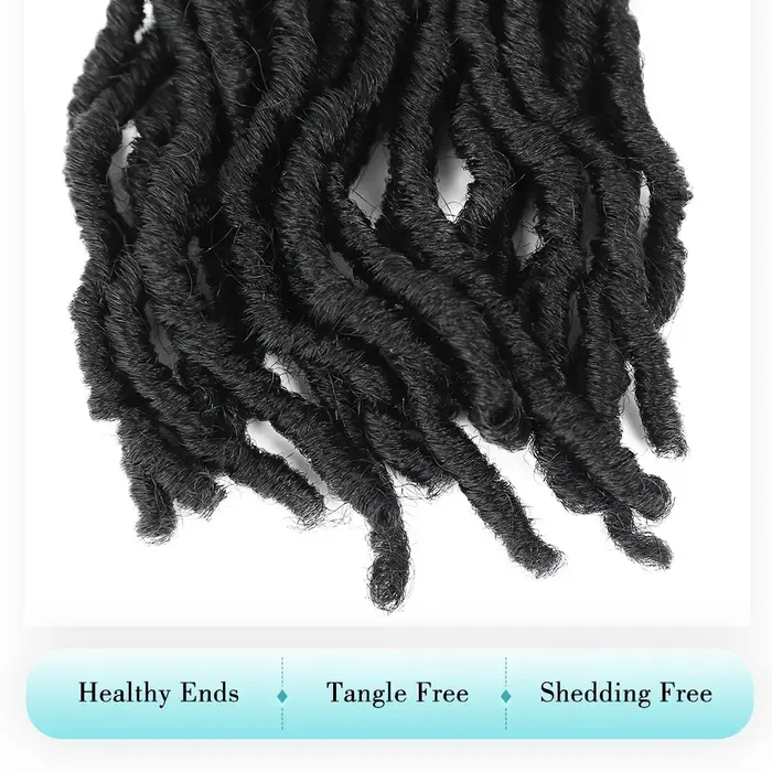 8 pièces de dreadlocks synthétiques résistantes à la chaleur, fausses locs, 24 pouces, extensions sy