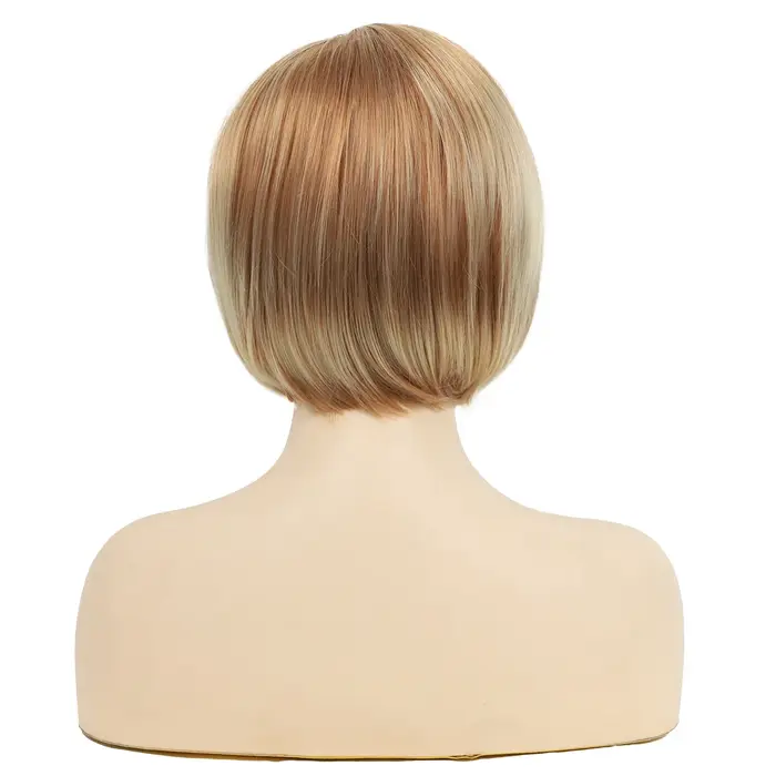Perruque Bob courte brune naturelle pour femmes