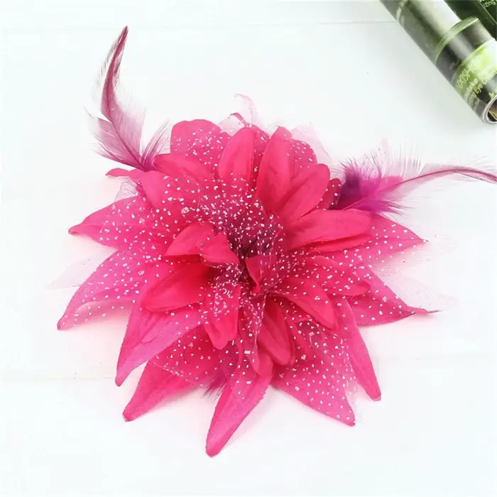 Plume fleur pince à cheveux perle Corsage mariée mariage