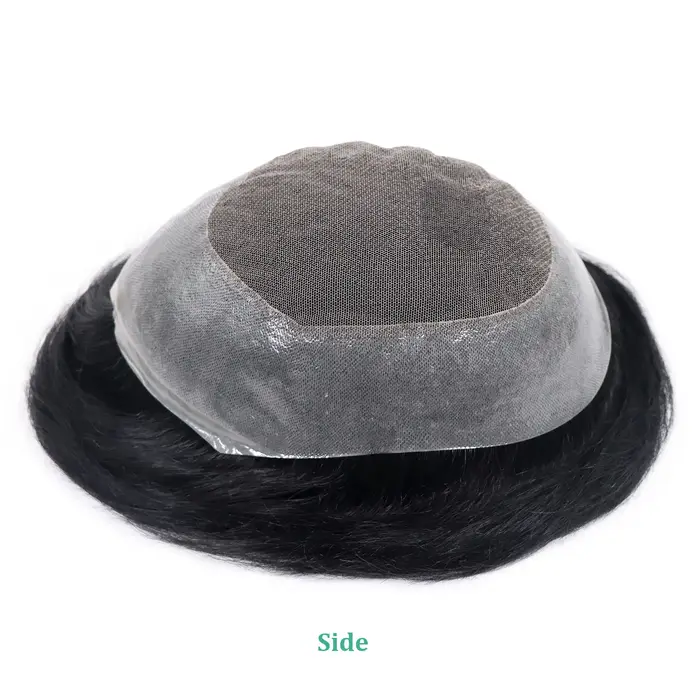 7x9 Australie Base Toupet Dentelle Avec PU Toupet Homme # 1B perruque masculine toupet de cheveux hu