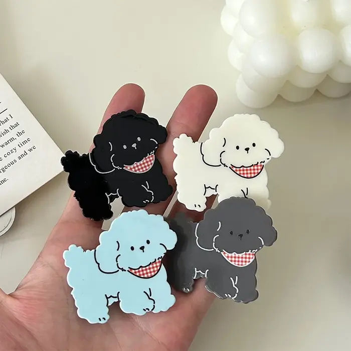 Pince à cheveux en acrylique de dessin animé mignon pour femmes et filles