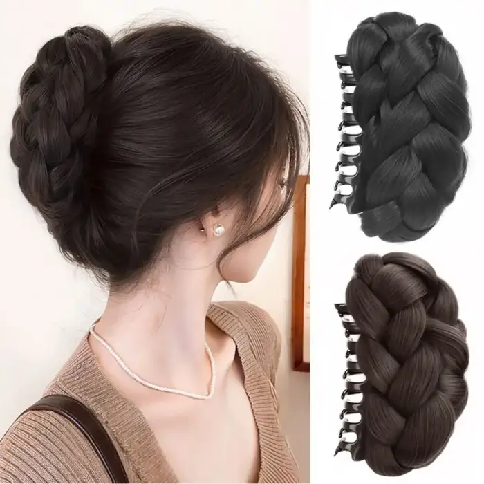 Pince à cheveux synthétique pour chignon