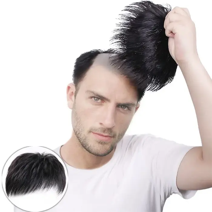 Perruque la plus vendue pour hommes, cheveux courts en pouces, patch de cheveux supérieur, pièce en 