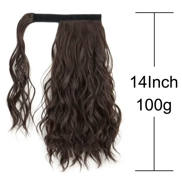 Réinitialisation rond bouclé synthétique pour femme, extension de faux cheveux, queue de cheval blon