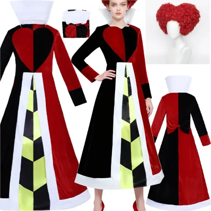 Perruque de cosplay de film Red Coussins pour femmes et filles