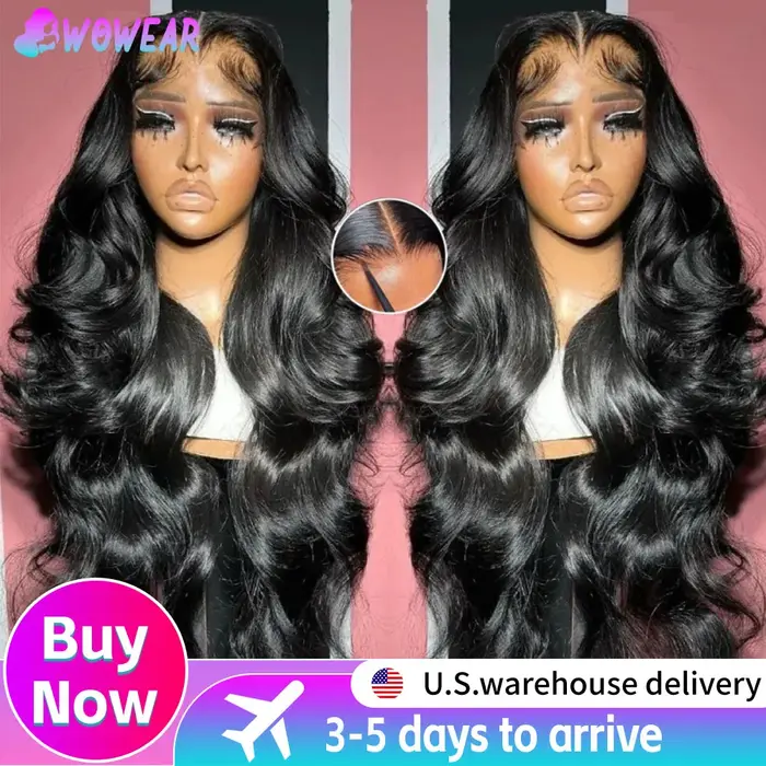 Perruque Body Wave sans colle cheveux humains prêt à porter 5x5 Hd dentelle fermeture perruque vague