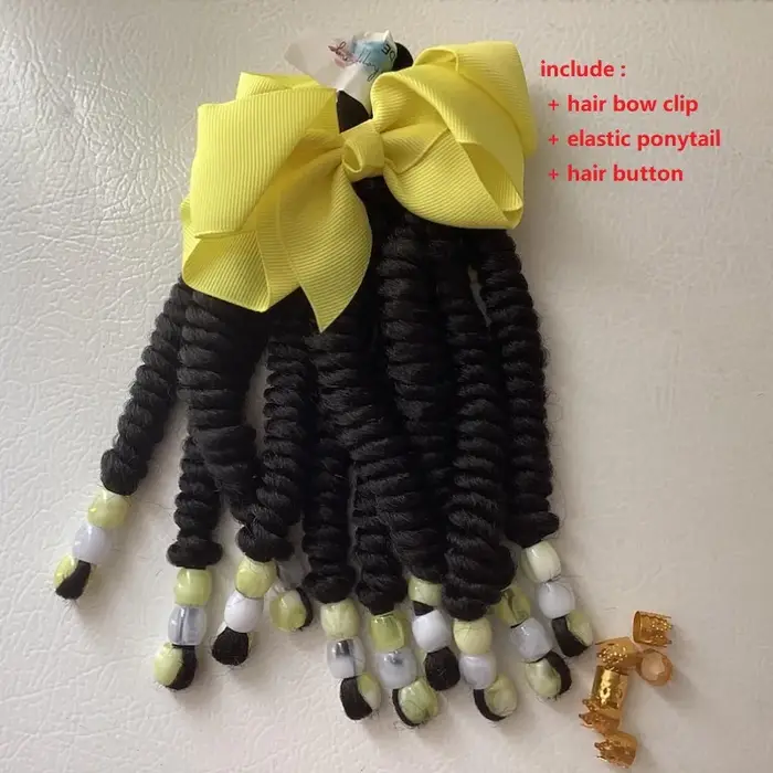 Ensemble de queue de cheval tressée de perles