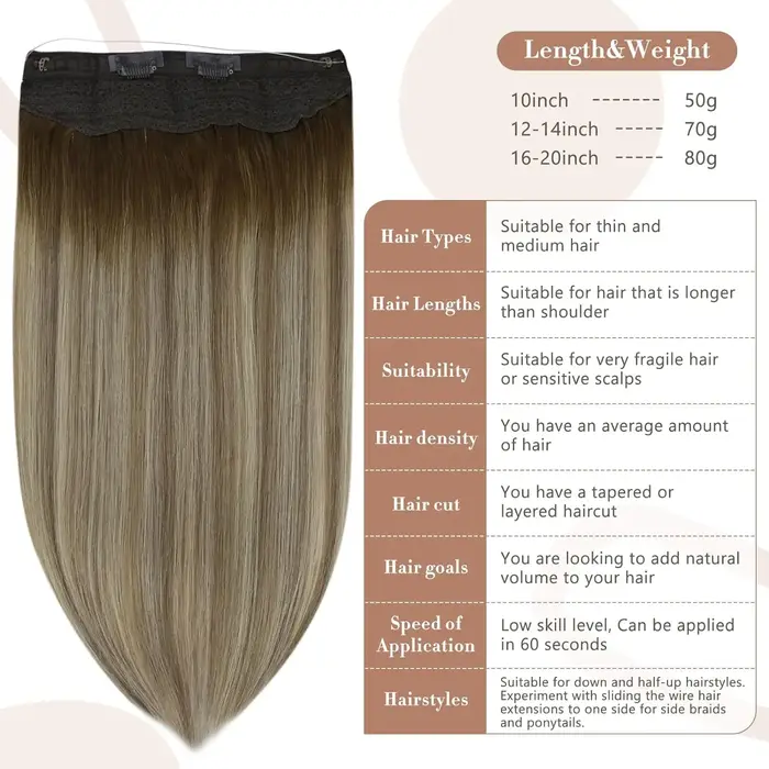 Extensions capillaires Full Shine Fish Line pour femmes