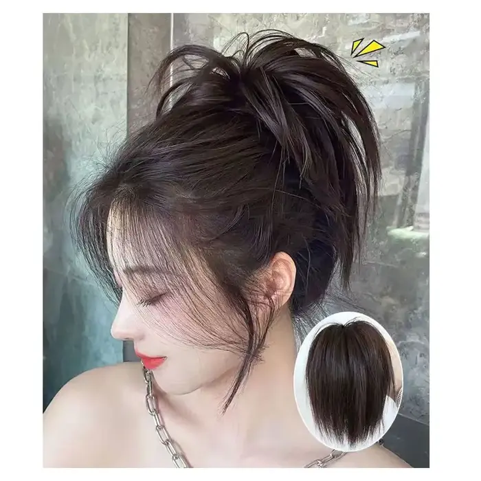Perruque pince à cheveux moelleux naturel augmenter le Volume