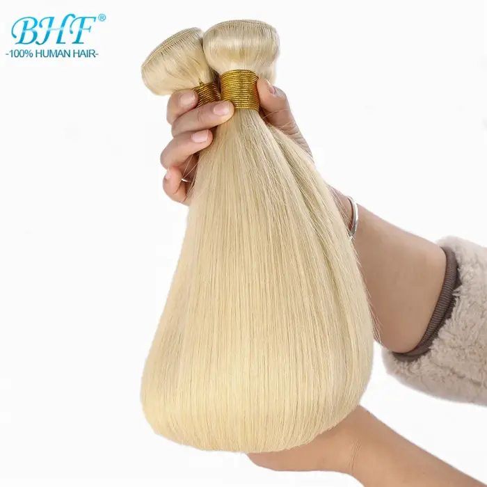 Tissage de Cheveux Humains Lisses Blonds