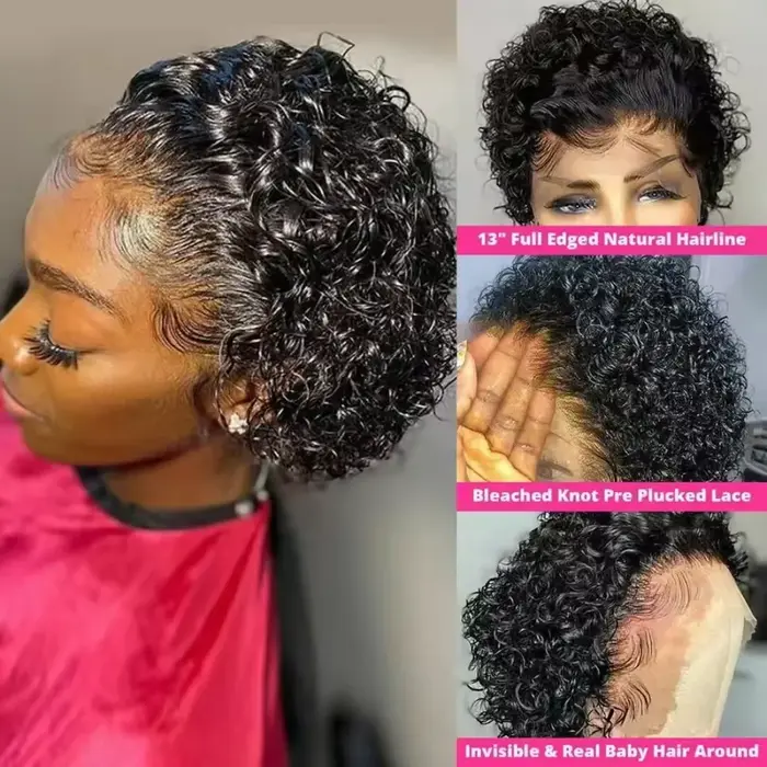 Perruque Pixie Cut en dentelle