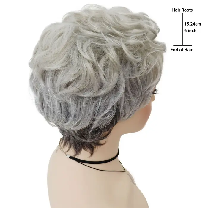 Perruques synthétiques courtes pour filles dorées