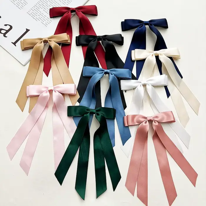 Pince à Cheveux Élégante en Satin pour Femme et Fille