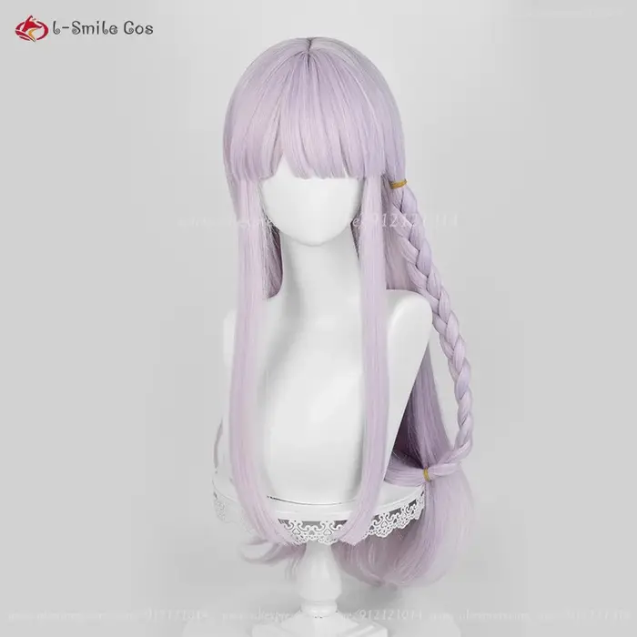 Kirigiri Kyoko Cosplay perruque 80 cm violet clair perruques pour femmes Cosplay Anime perruque rési