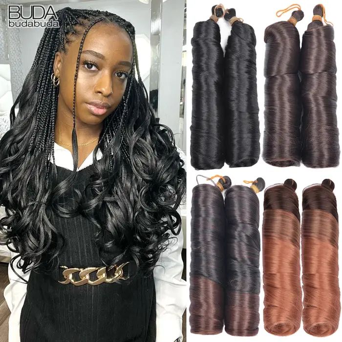 Extensions de cheveux tressés à boucles françaises