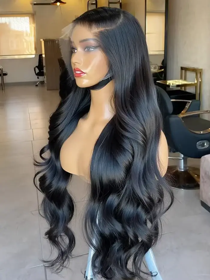 Perruques de cheveux humains Body Wave densité 250 avec dentelle transparente HD 13x6 pour femmes, 3
