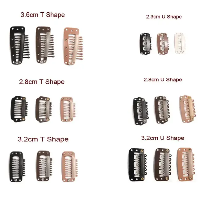 20 pièces pince dans l'extension de cheveux perruque Clips