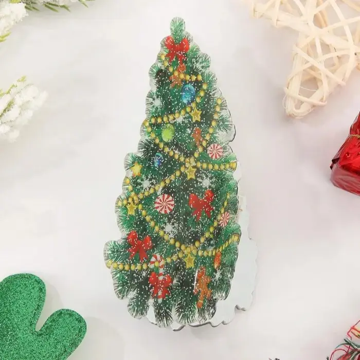 Pinces à cheveux en acrylique, arbre de noël, série de noël, pinces à cheveux d'hiver, accessoires p