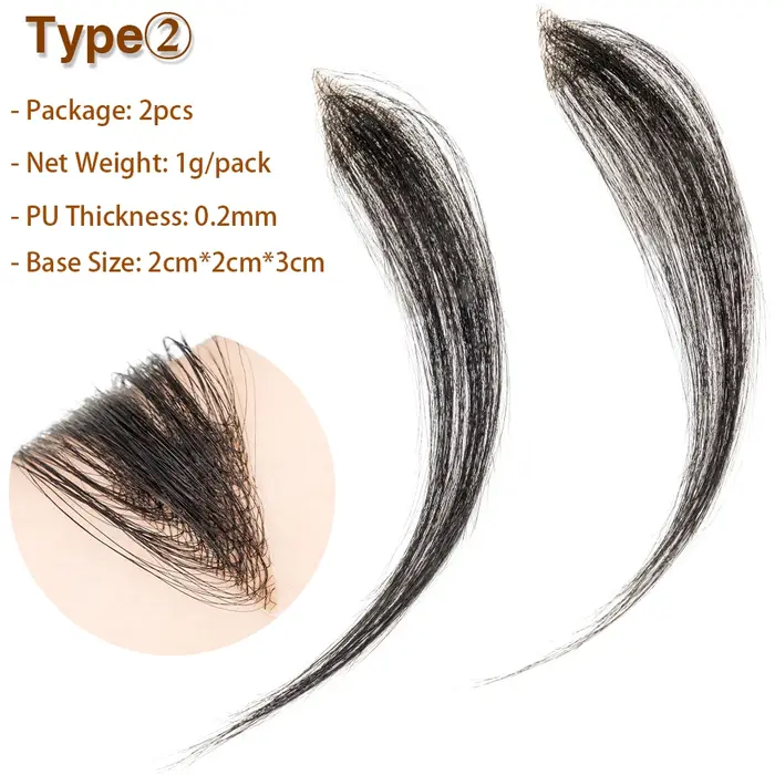TESS 6 pouces hommes toupet délié avant cheveux humains