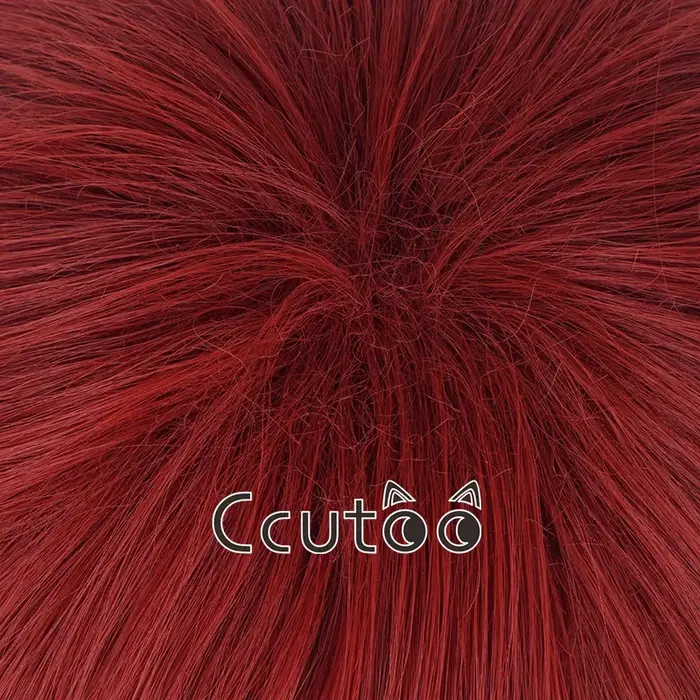 Gaara-Perruque Cosplay Rouge Foncé Courte pour Homme