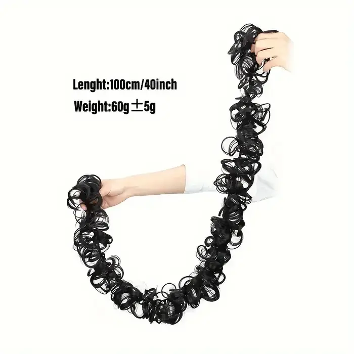 Postiche beignet chignon bouclé et désordonné | Extensions de queue de cheval DIY pour femmes – Accessoires updo