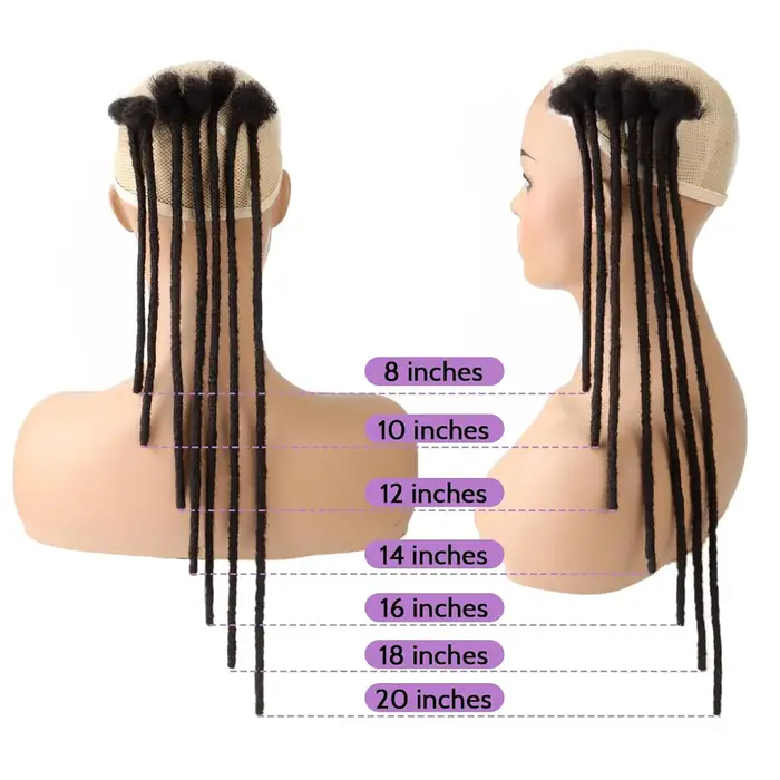 Extensions de dreadlocks en cheveux humains