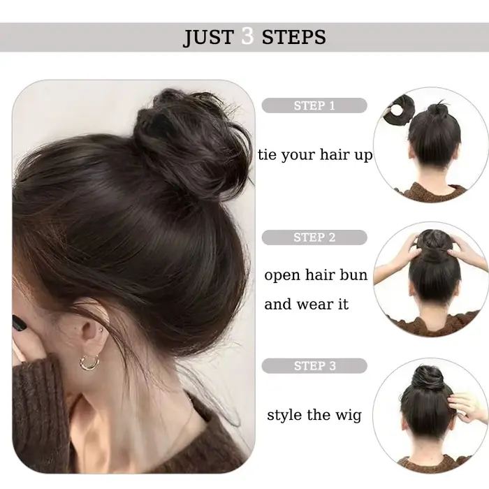 Chignon synthétique perruque Extensions