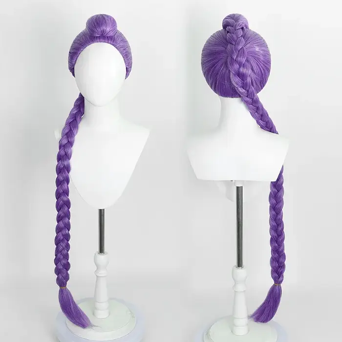 Film Kpop Anime Cosplay perruques violet noir rouge cheveux longs résistant à la chaleur