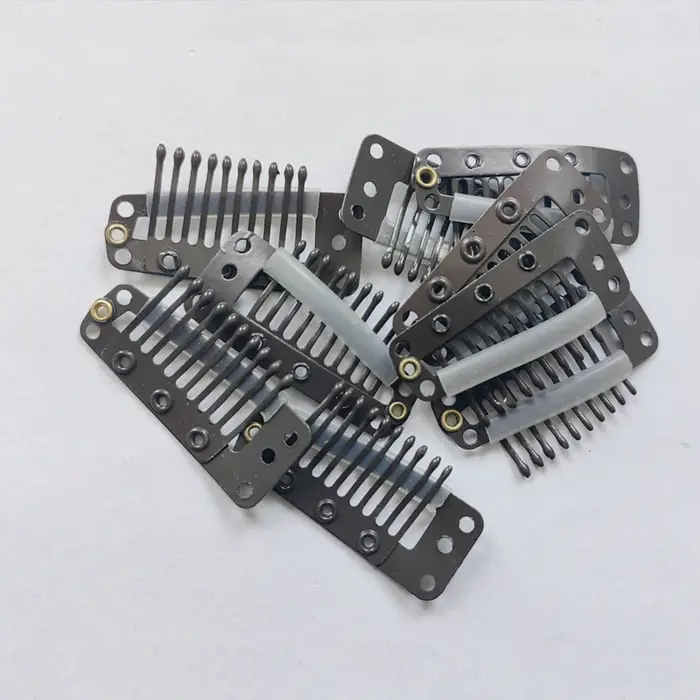 Clips à clipser pour extensions de cheveux humains