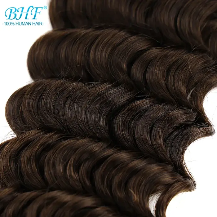 BHF vierge cheveux humains Bundle bouclés trame Extensions mettre en évidence Double dessiné
