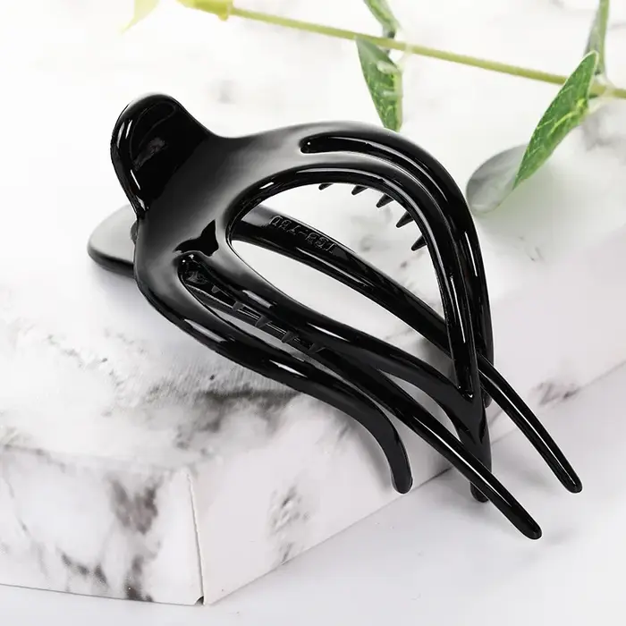 Femmes Grandes Pinces À Cheveux Pince Fleur Acrylique En Plastique Canard Griffe Barrette Filles Épingle