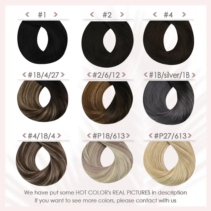 Ugeat – Extensions de cheveux naturels à pointe plate