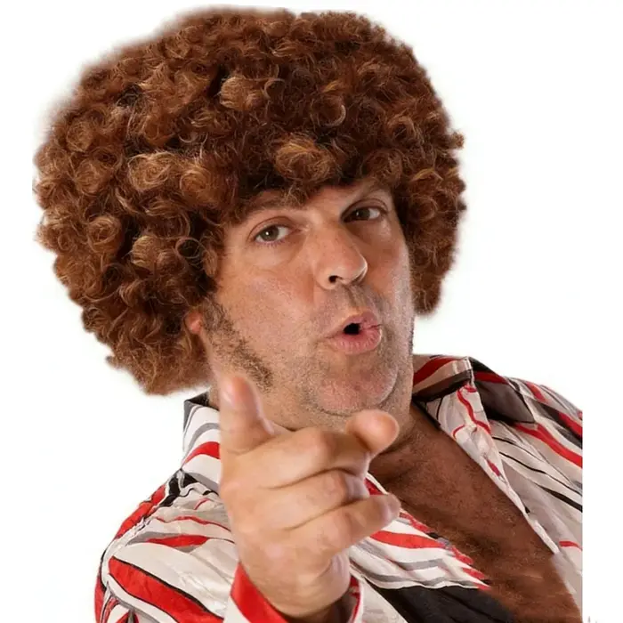 Perruques synthétiques bouclées Disco Hippie Rock Punk Afro