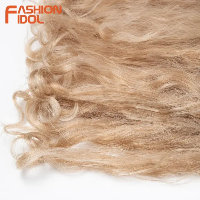 FASHION IDOL Extensions de cheveux synthétiques bouclés résistantes à la chaleur