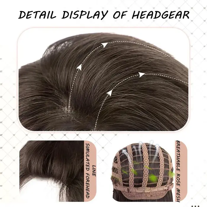 Perruque Lolita avec frange tête de méduse cheveux longs bouclés Fibers haute température